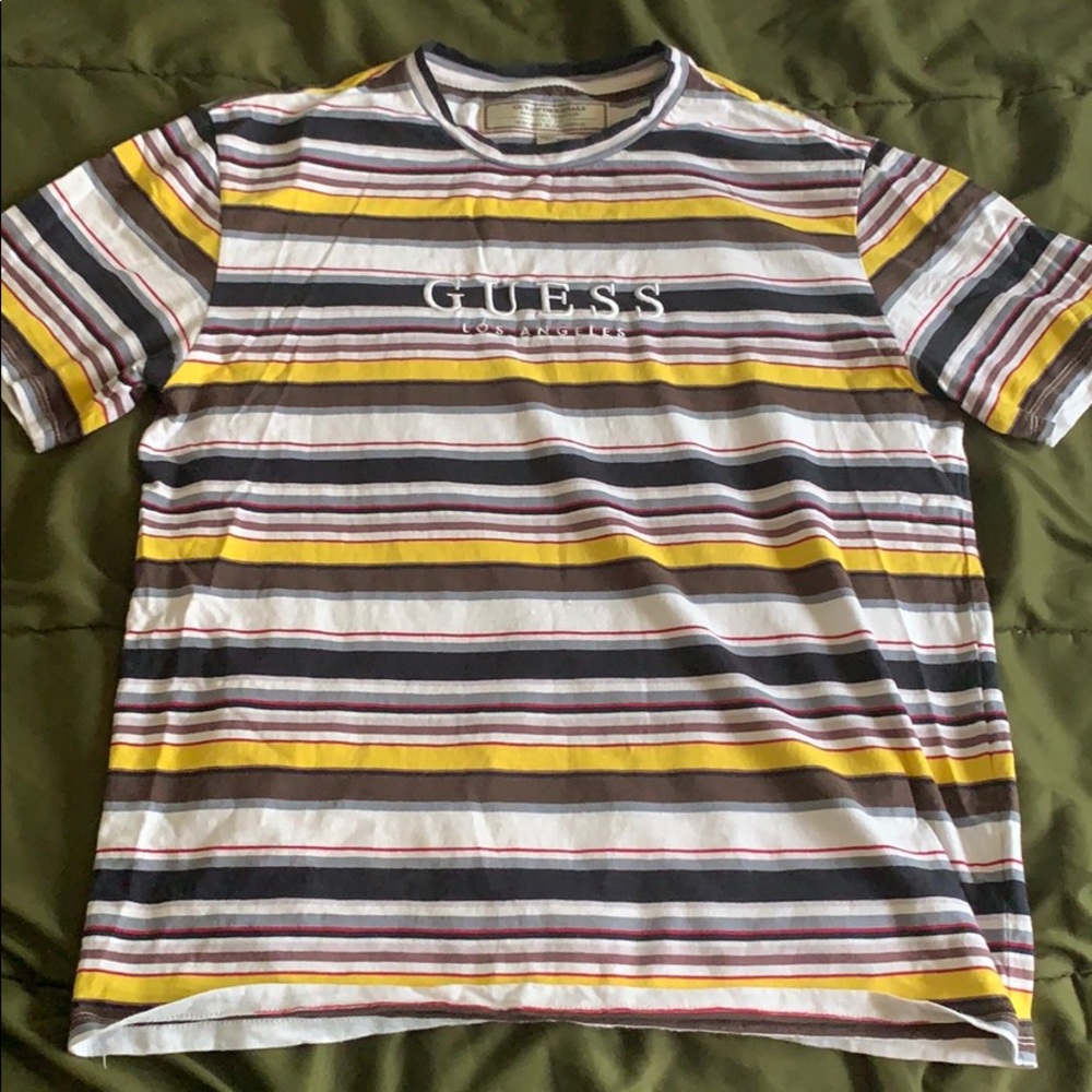 Guess multi colored stripe shirt